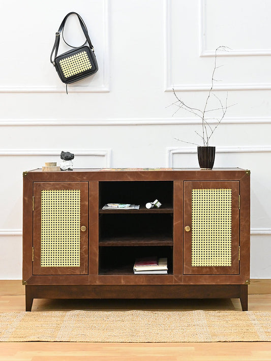 Kilim & Leather TV Unit — Art Avenue