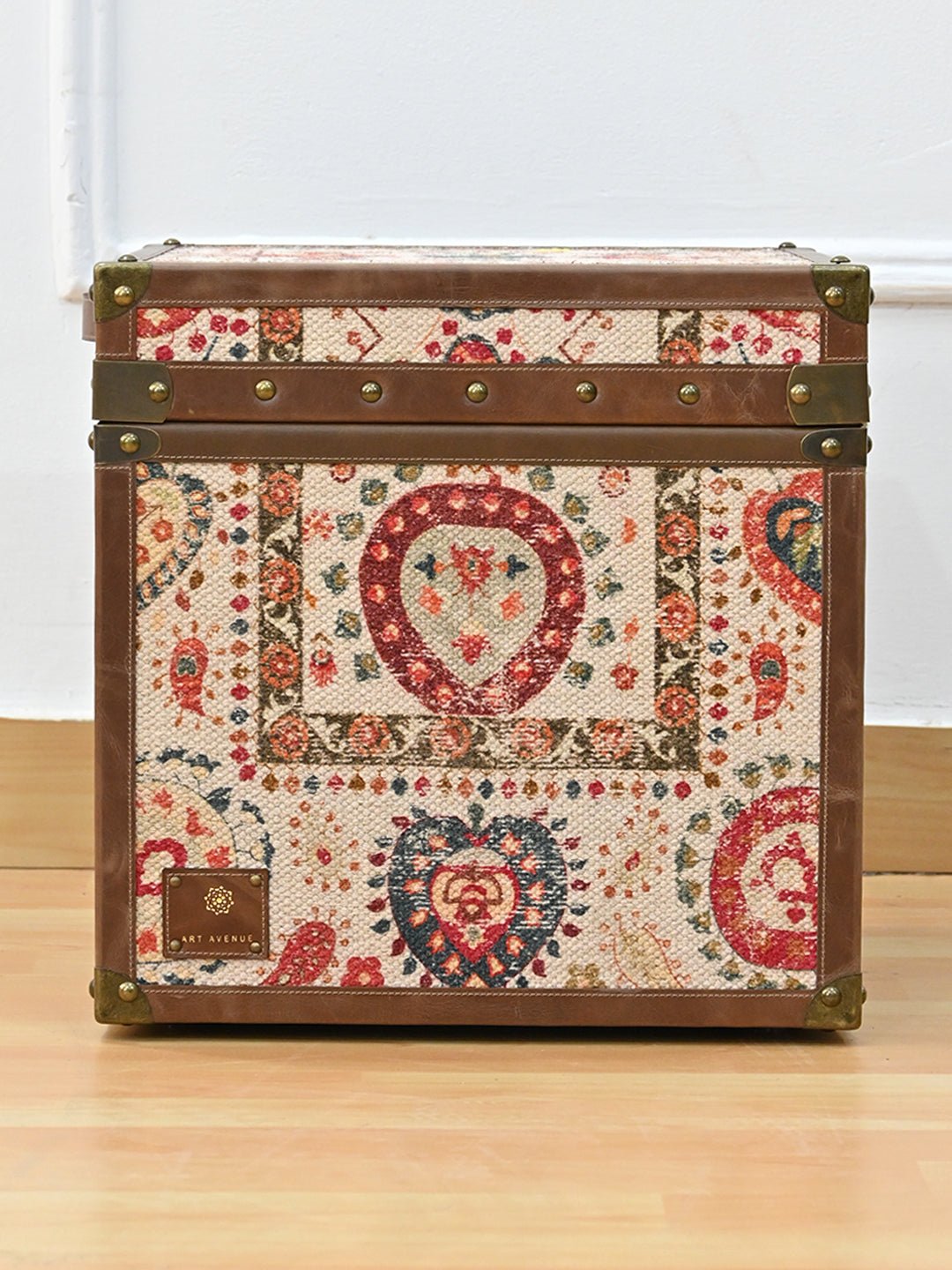 Side view of block-printed trunk — Art Avenue