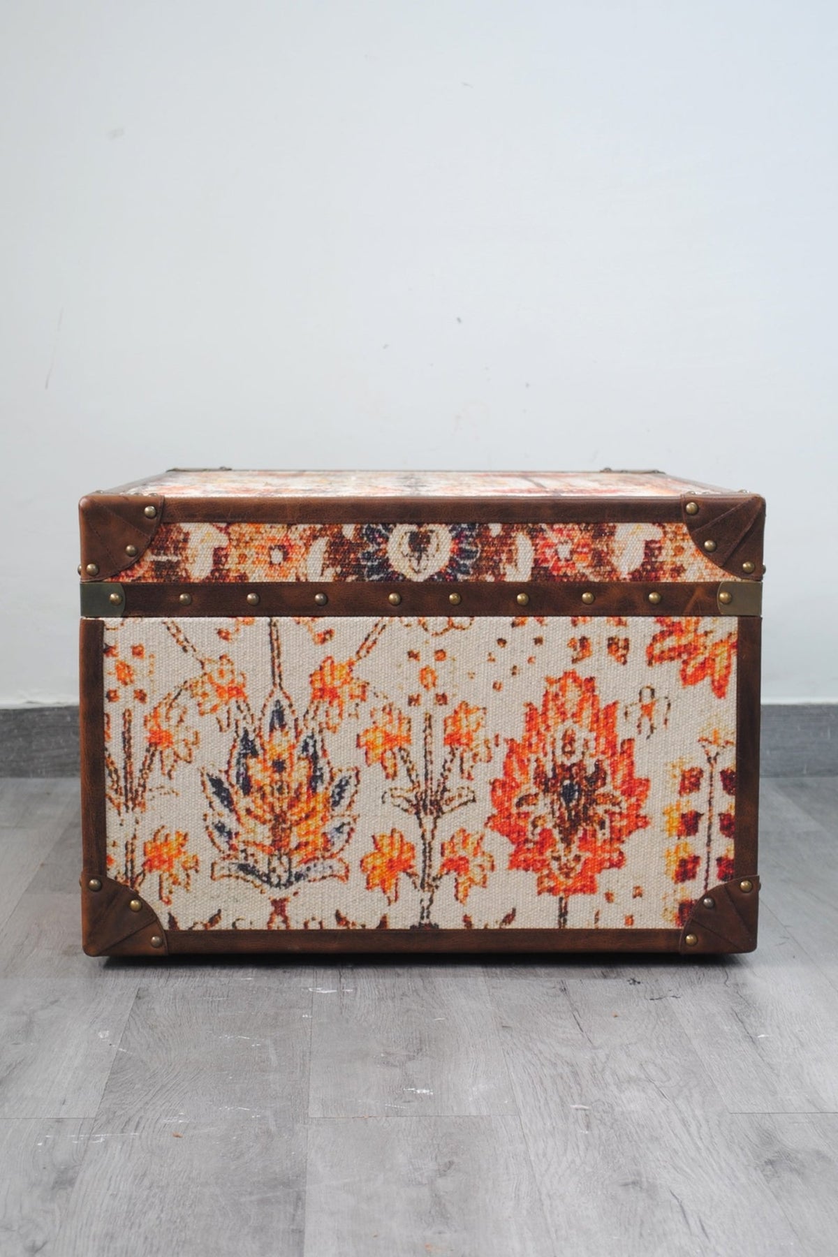 Terrain kilim trunk — open view — Art Avenue