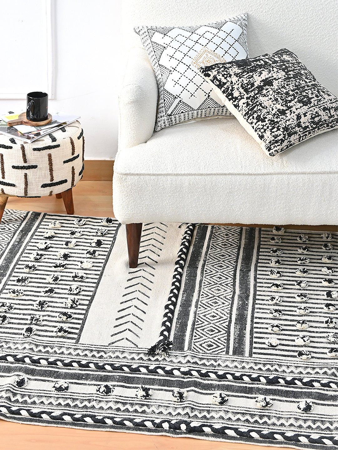 IRIS - BLOCK PRINTED RUG - ART AVENUE
