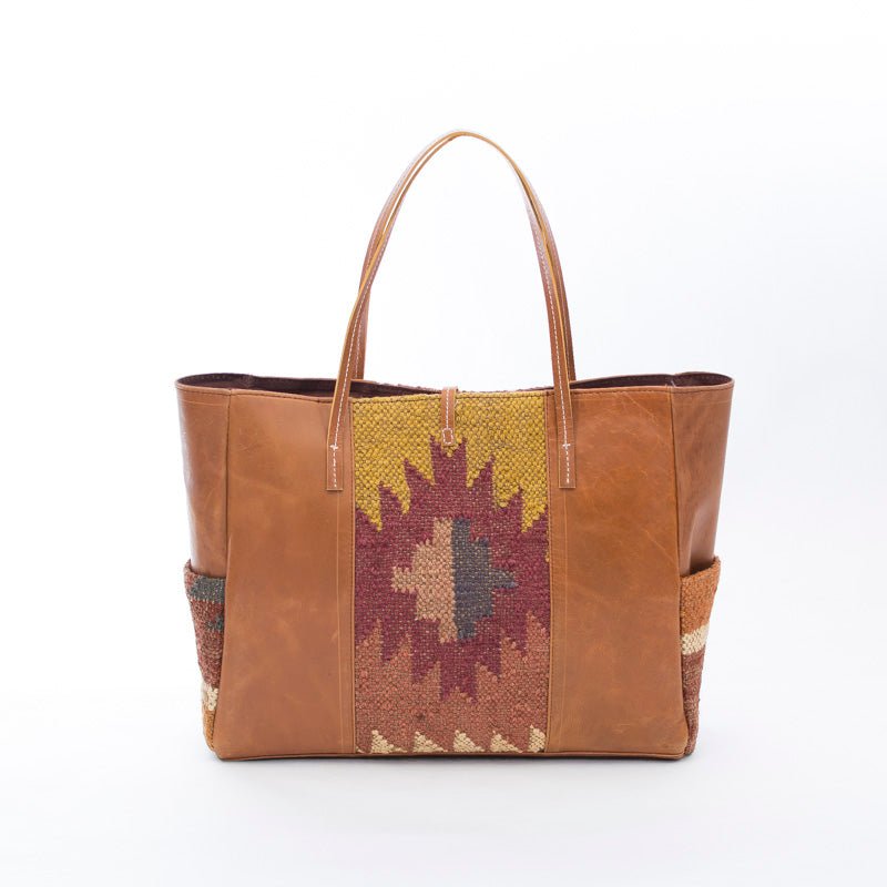 Trevor kilim handbag, side view — Art Avenue