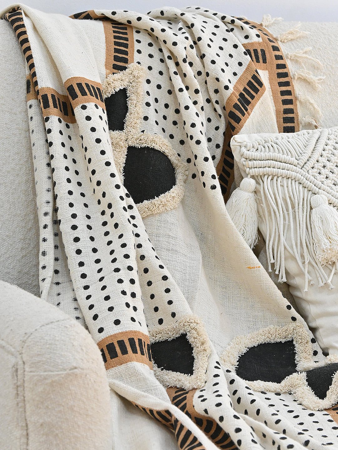 POLKA DOT - BLOCK PRINTED THROW - ART AVENUE