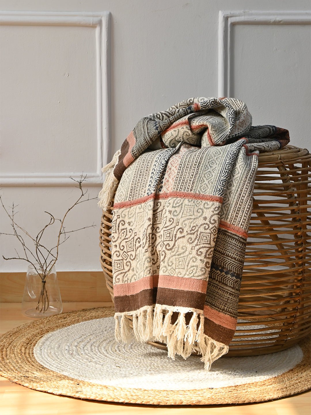 BRITANNICA - BLOCK PRINTED THROW - ART AVENUE