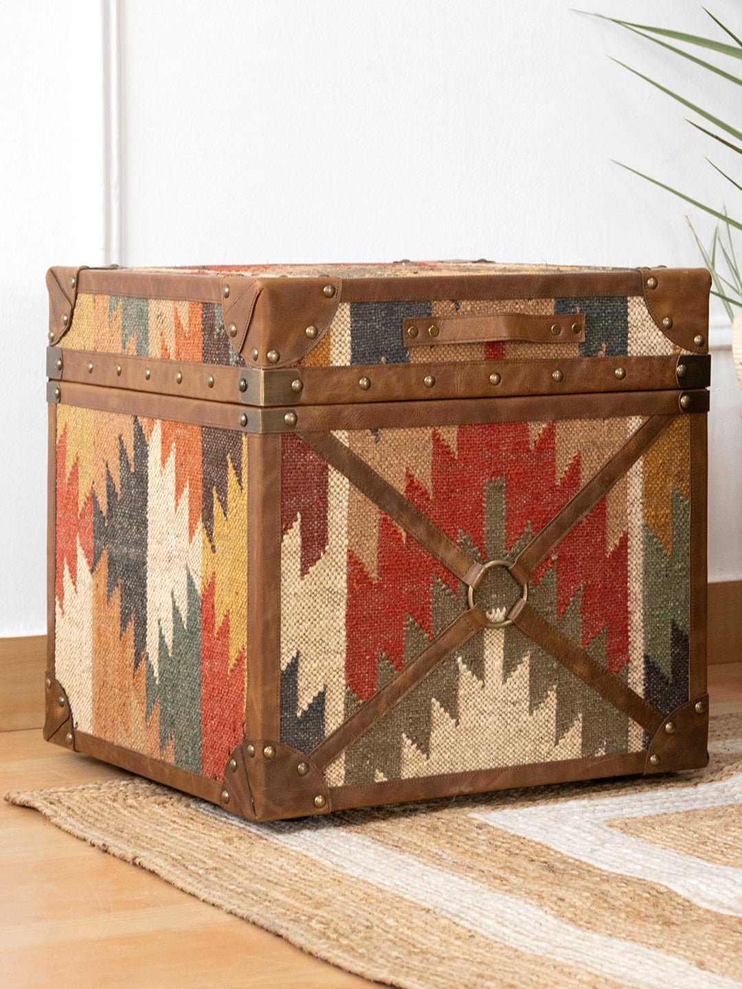 Handcrafted kilim storage trunk — Art Avenue