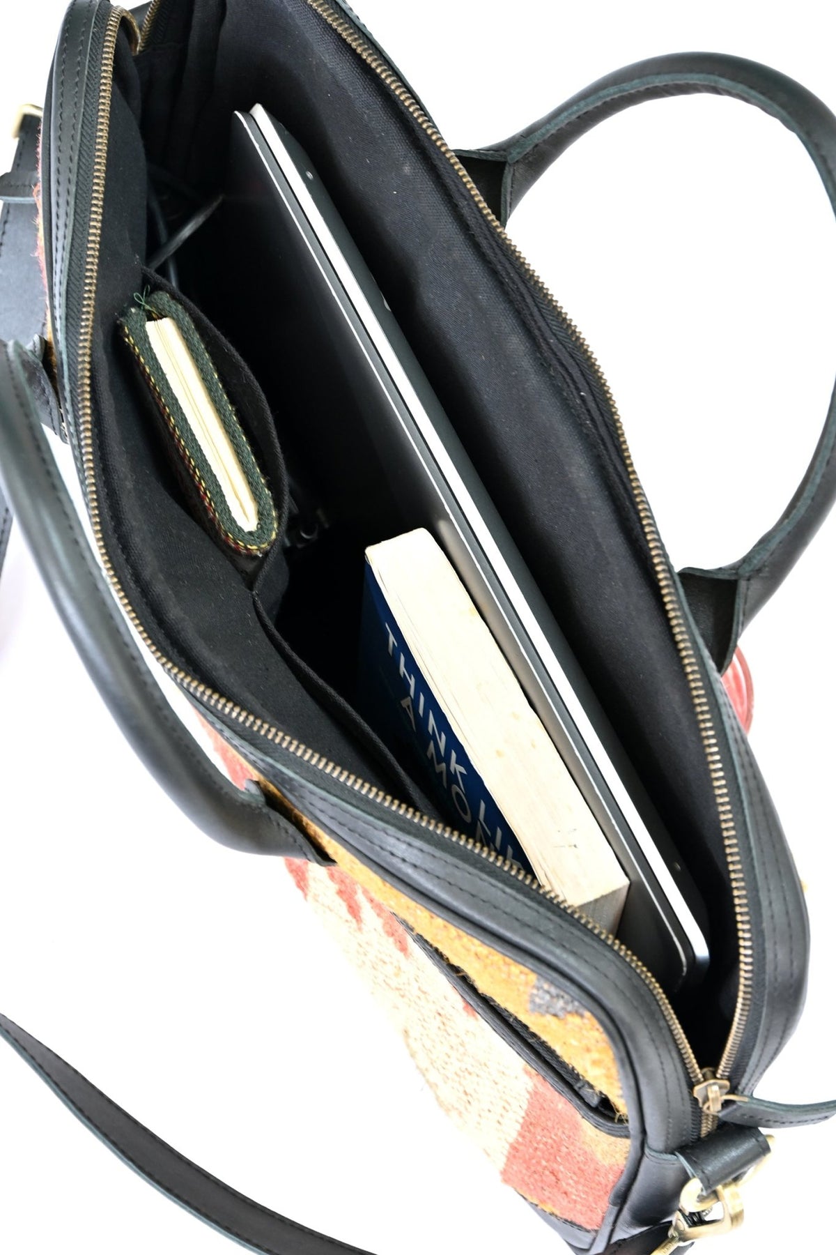 GAVIEN - KILIM & LEATHER LAPTOP BAG - ART AVENUE