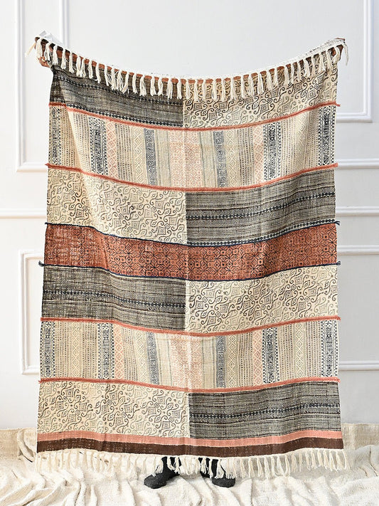 BRITANNICA - BLOCK PRINTED THROW - ART AVENUE