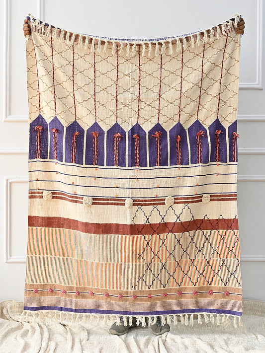 DEFENSIVE - BLOCK PRINTED THROW - ART AVENUE