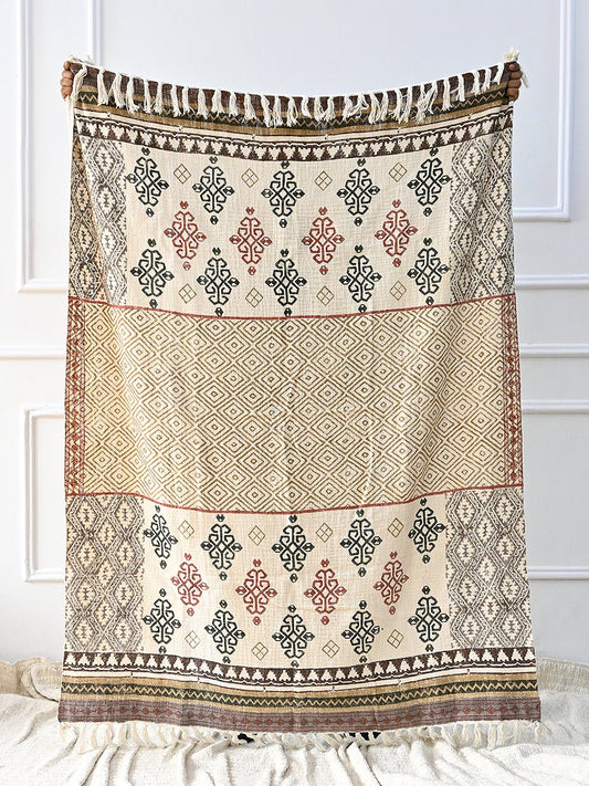 EKATERINA - BLOCK PRINTED THROW - ART AVENUE