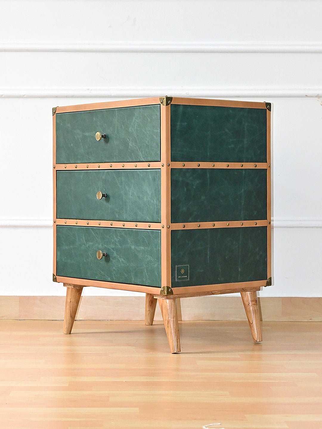 Leather table drawer detail — Art Avenue