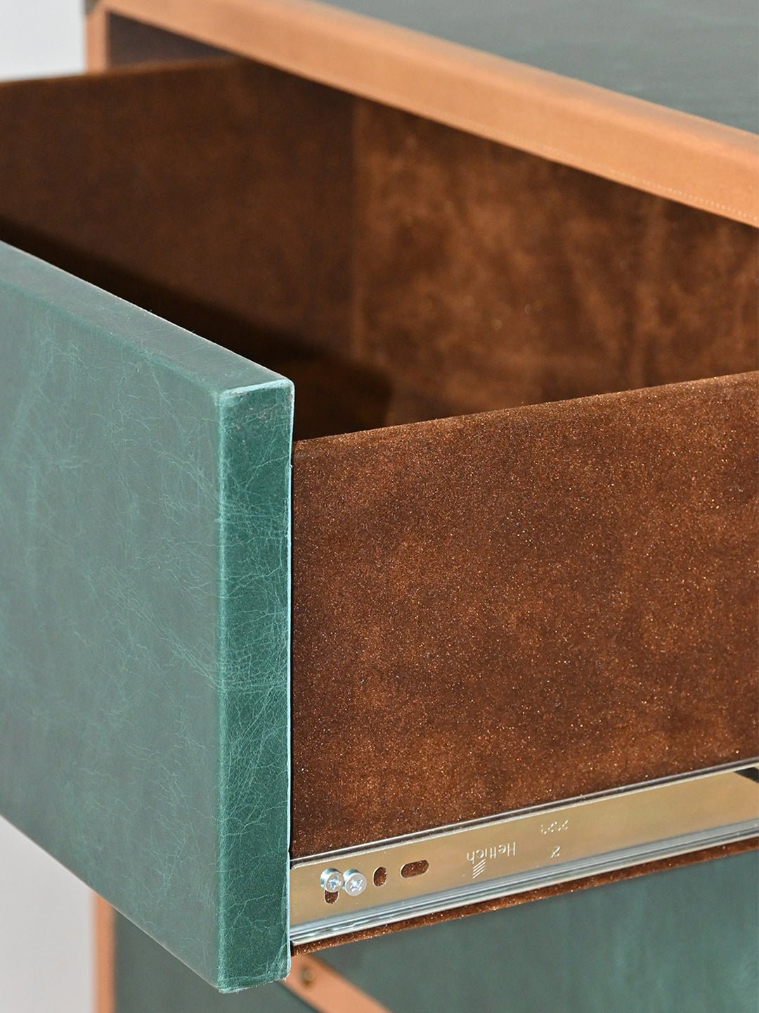 MARTIN - THREE DRAWER LEATHER TABLE - ART AVENUE