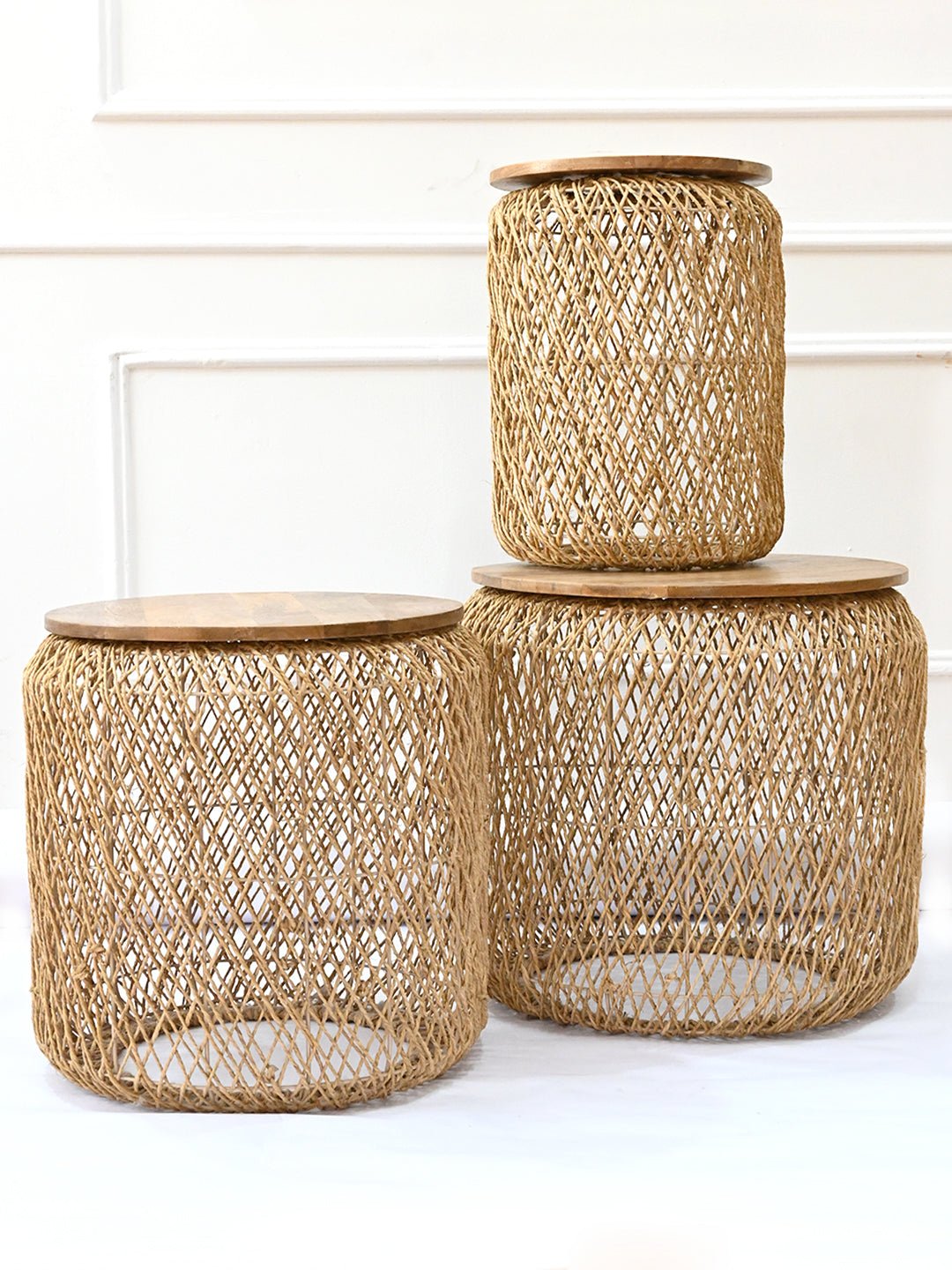 Multipurpose Jute Side Table — Art Avenue