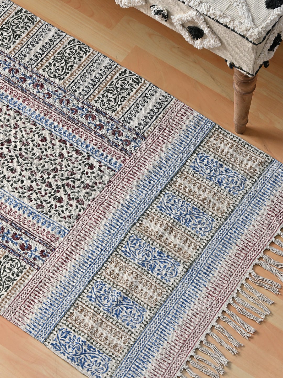 Banjul block-printed runner hallway — Art Avenue India