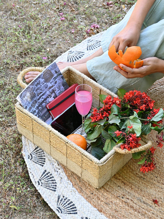 MIMOSA-MULTIPURPOSE JUTE BASKET - ART AVENUE
