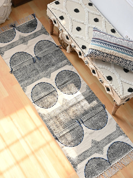Gitega block-printed floor runner — handmade in Jaipur
