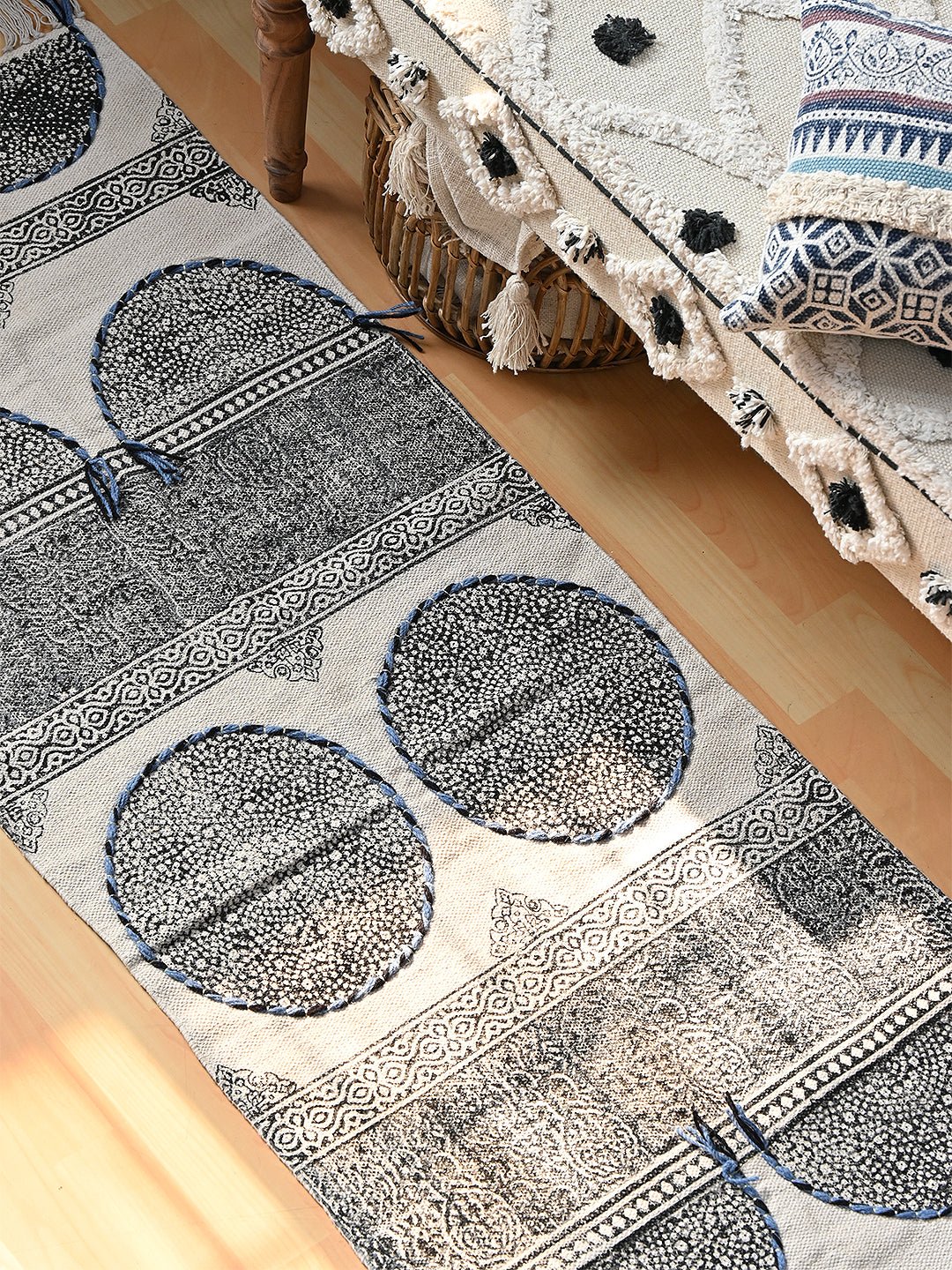 Gitega block-printed runner hallway — Art Avenue India