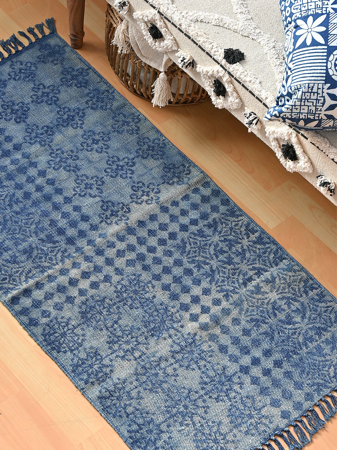 ACE-BLOCK PRINTED FLOOR RUNNER - ART AVENUE