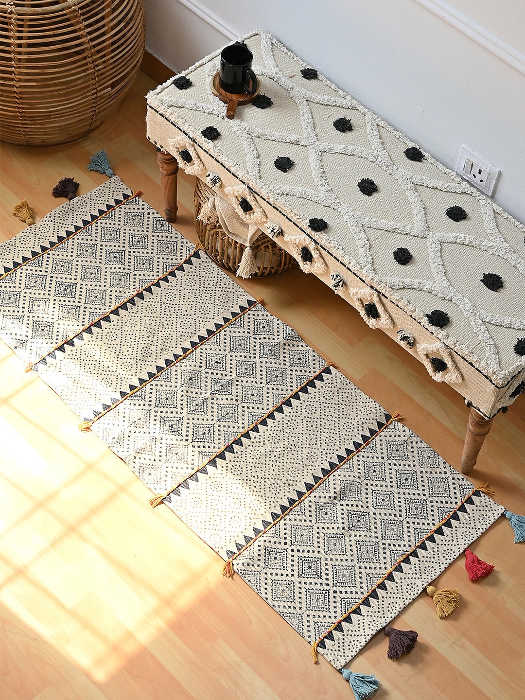 ADAM-BLOCK PRINTED FLOOR RUNNER - ART AVENUE