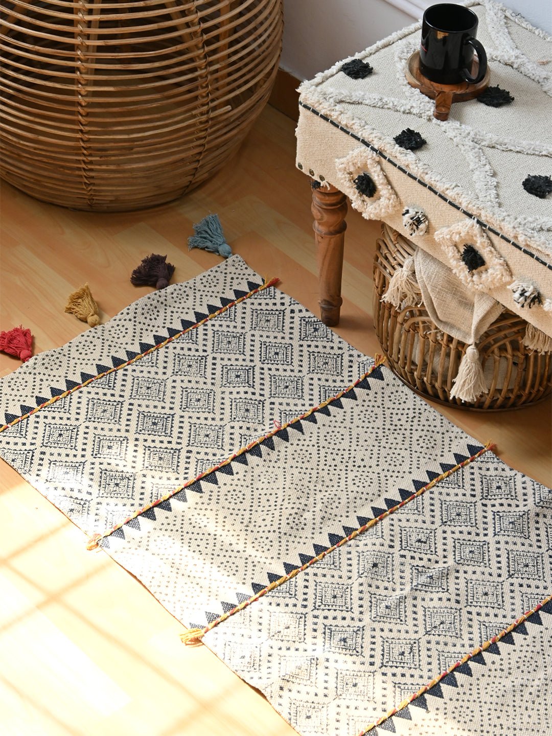 ADAM-BLOCK PRINTED FLOOR RUNNER - ART AVENUE