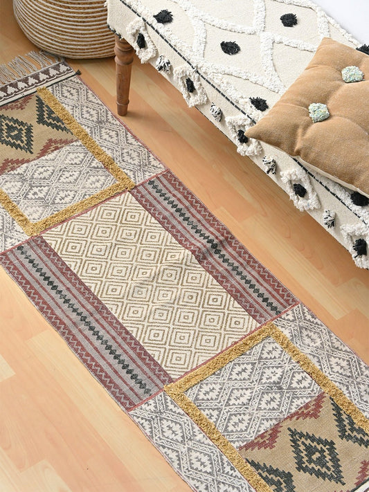 AURO -BLOCK PRINTED FLOOR RUNNER - ART AVENUE