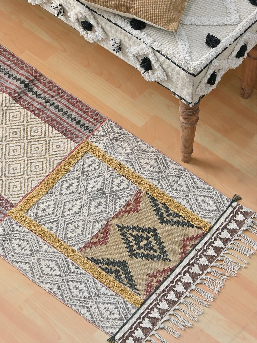 AURO -BLOCK PRINTED FLOOR RUNNER - ART AVENUE