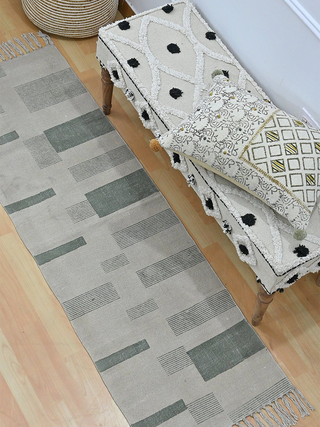 HANNAH - BLOCK PRINTED FLOOR RUNNER - ART AVENUE