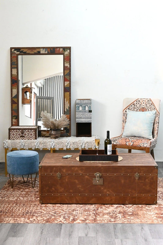 Leather Coffee Table Trunk — Art Avenue
