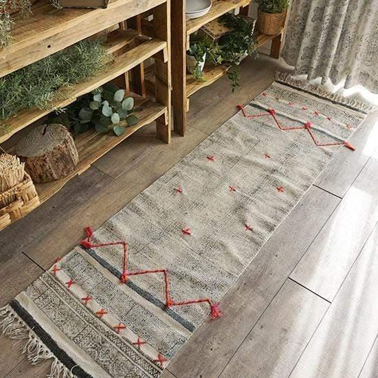 Abuja block-printed runner hallway — Art Avenue India