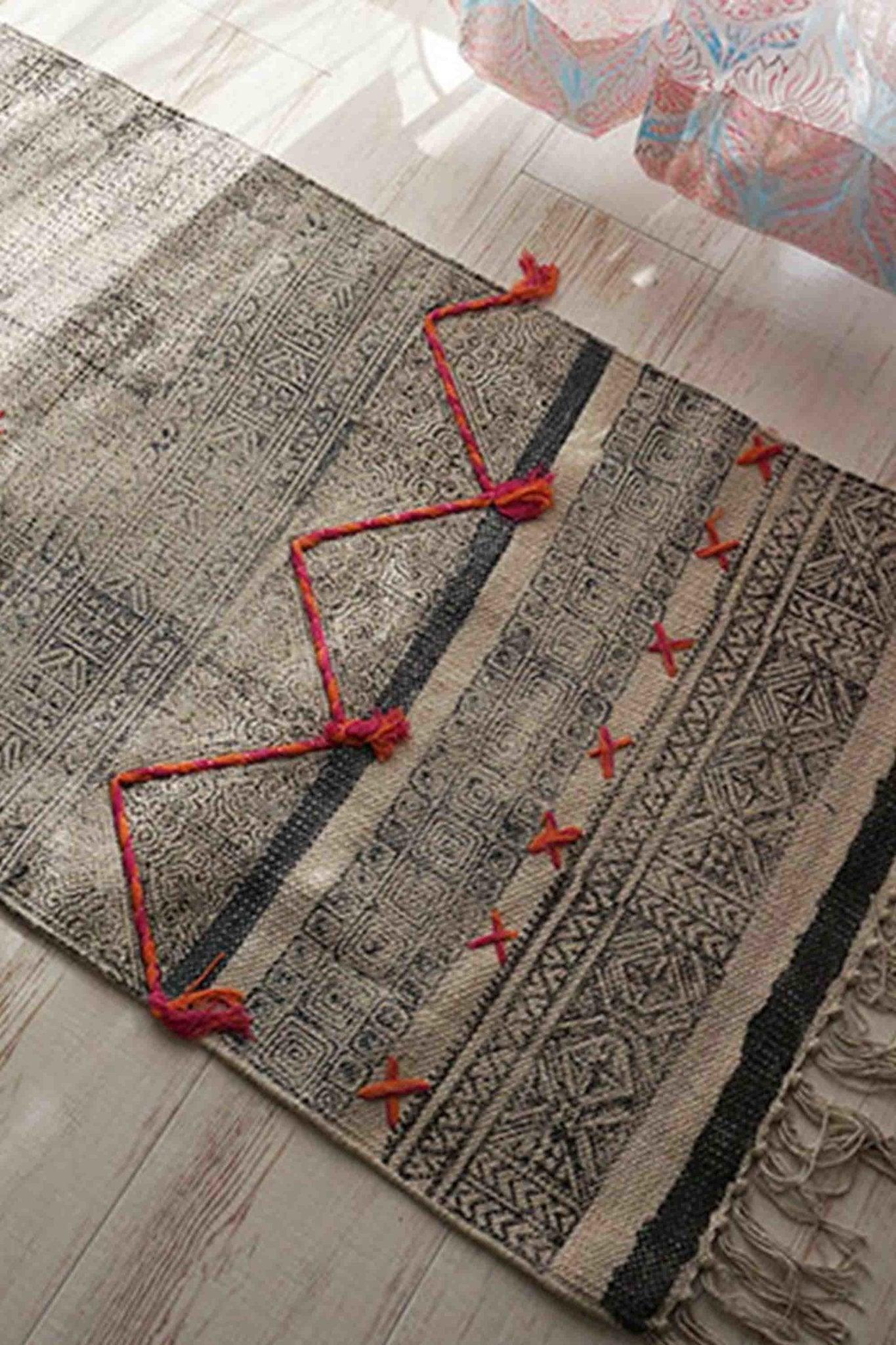 Abuja cotton floor runner pattern detail — Art Avenue
