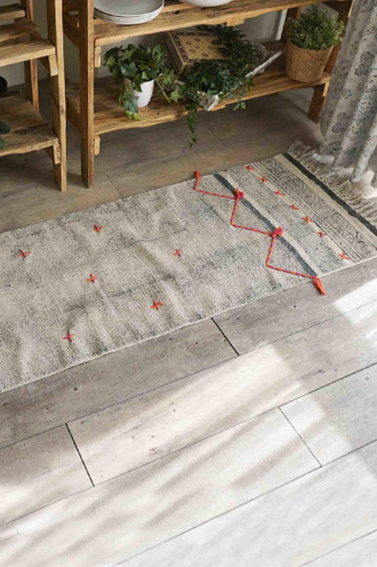 Abuja block-printed floor runner — handmade in Jaipur