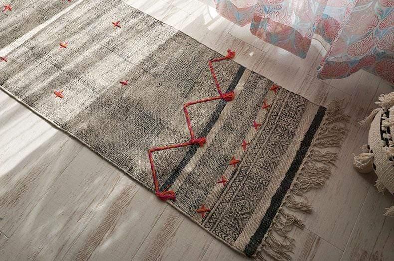Abuja handmade block-printed cotton runner — Art Avenue India