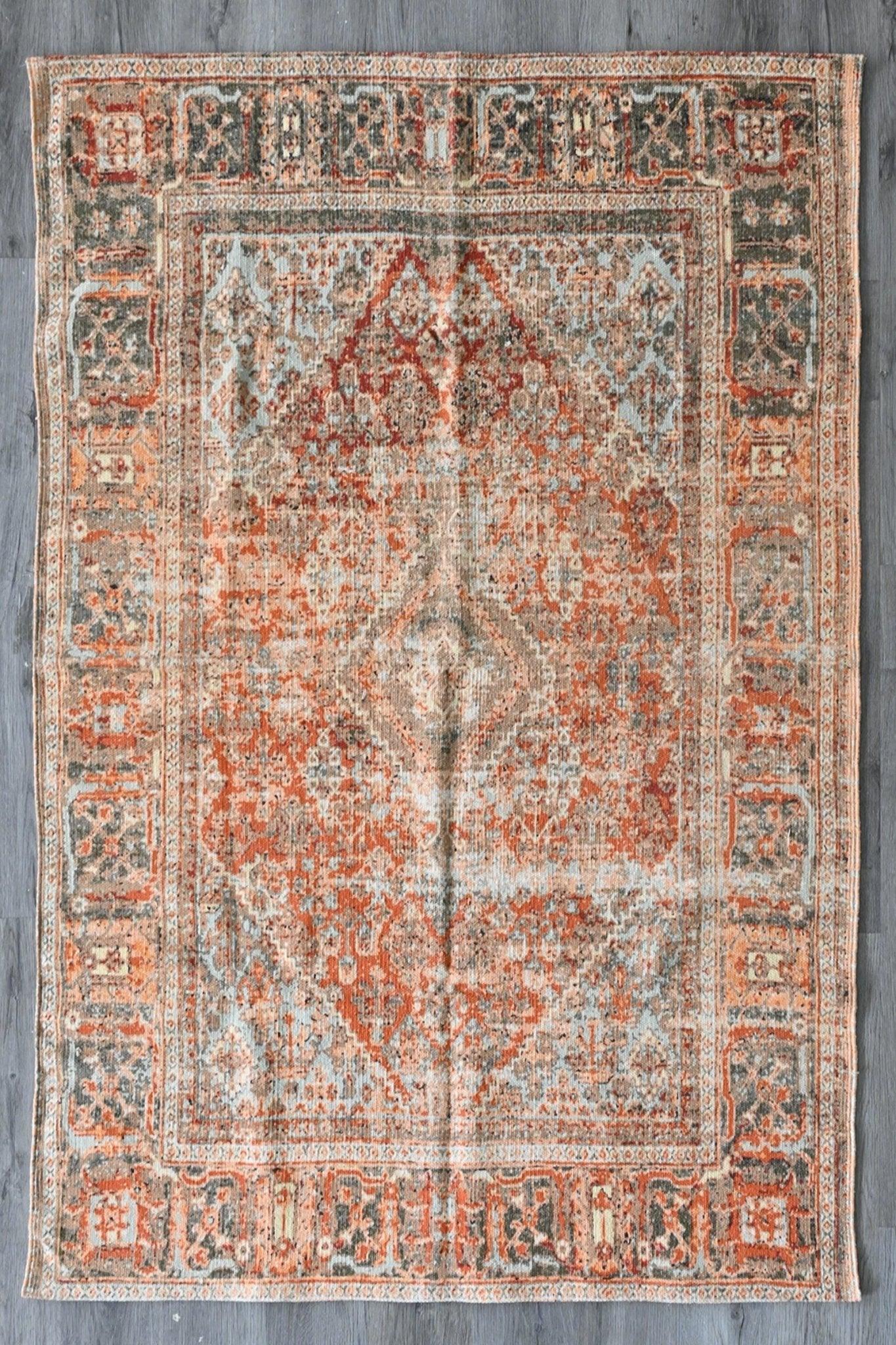Albatraus digital-printed rug detail — handmade in Jaipur