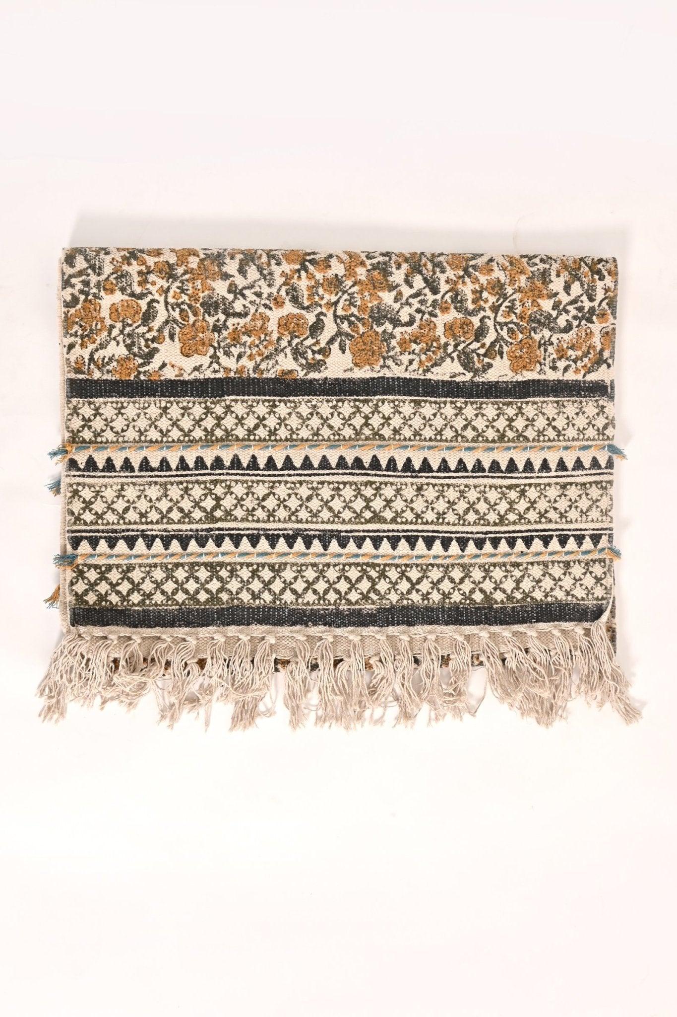 AMELIA - BLOCK PRINTED FLOOR RUNNER - ART AVENUE