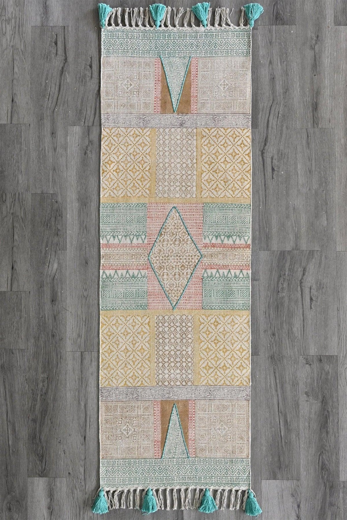 Areena block-printed runner hallway — Art Avenue India