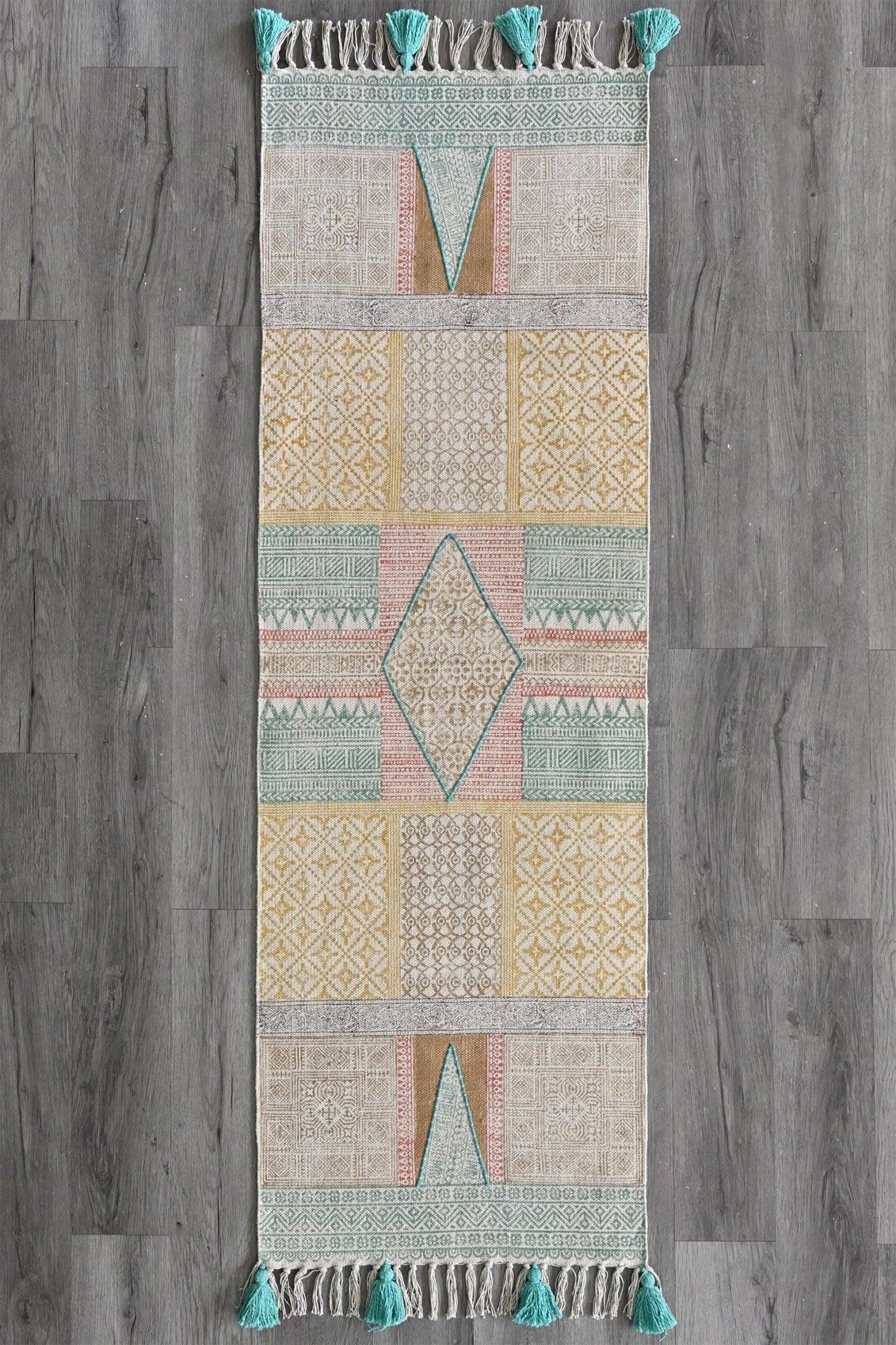 Areena block-printed runner hallway — Art Avenue India