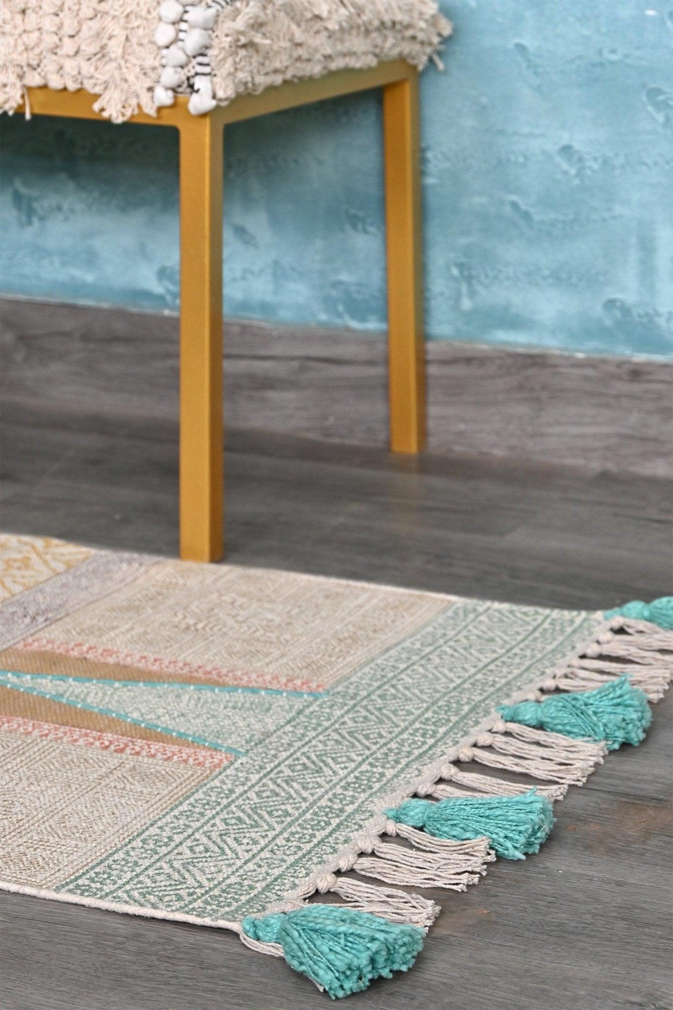 Areena handmade cotton floor runner — Art Avenue Jaipur