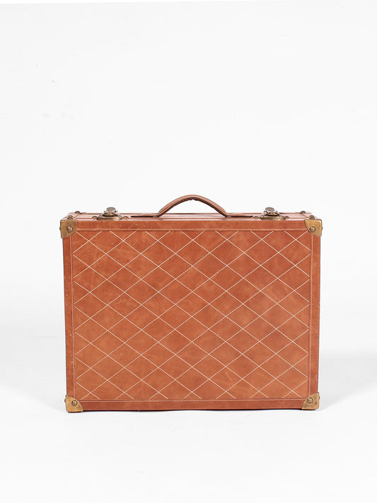 BAXTER - LEATHER BRIEFCASE - TAN BROWN - ART AVENUE