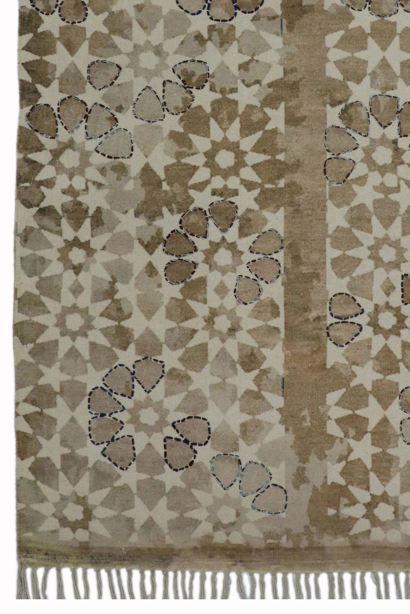 Behrur cotton rug pattern detail — Art Avenue Jaipur