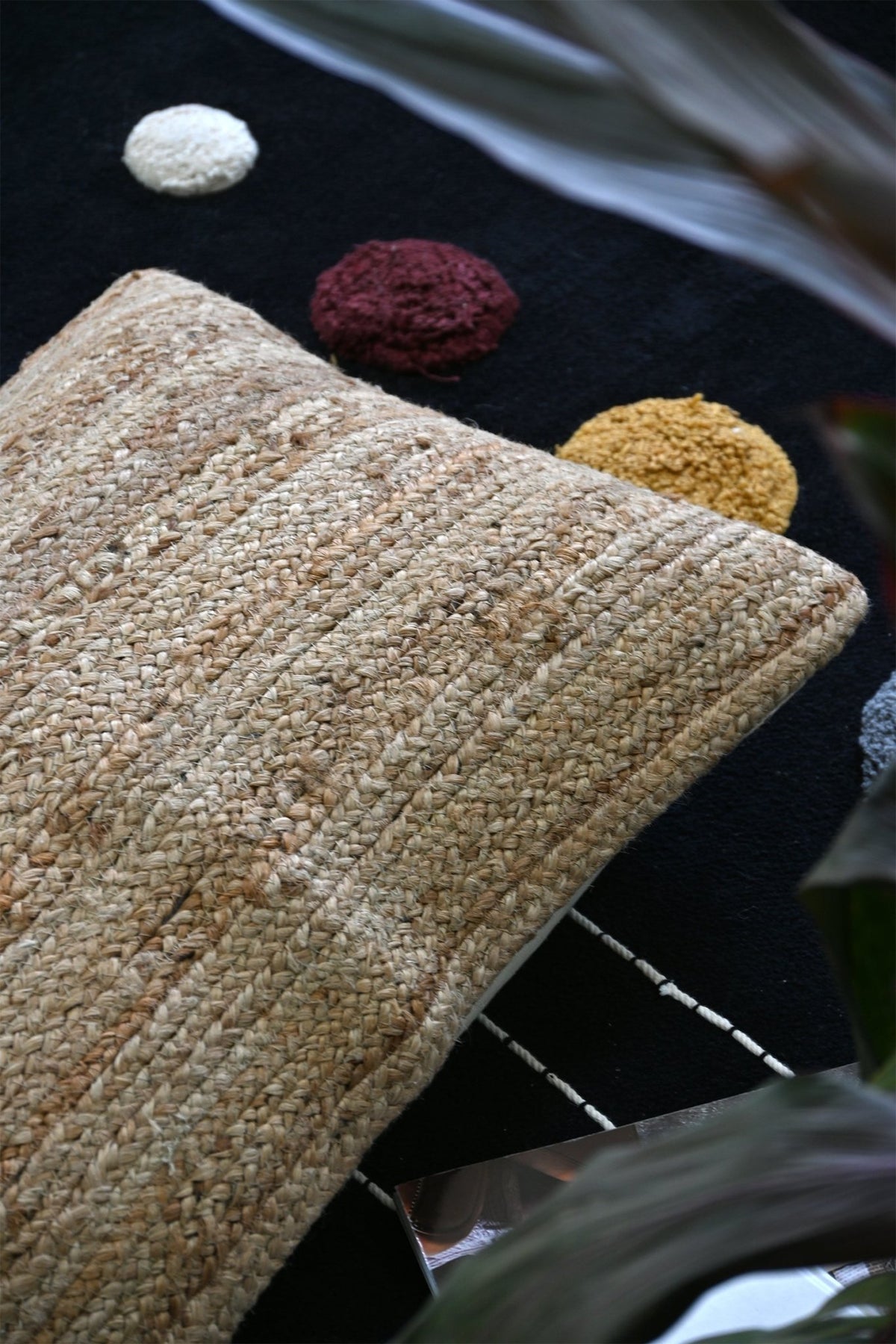 BELLARY- LUMBAR CUSHION COVER - JUTE BRAIDED - ART AVENUE