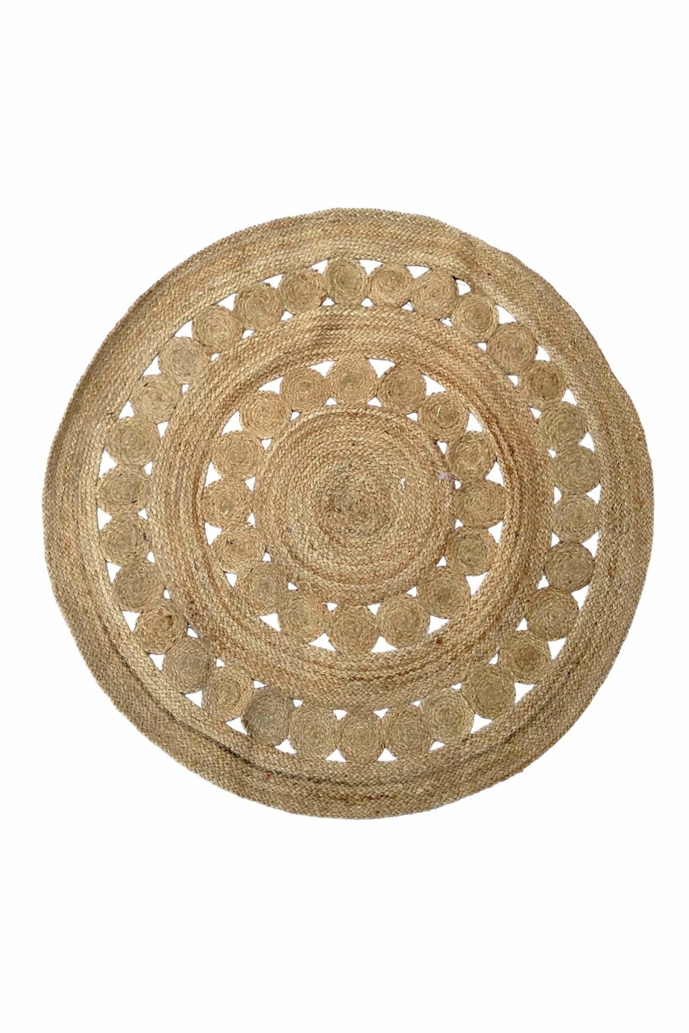 Brenda round braided rug natural — Art Avenue Jaipur