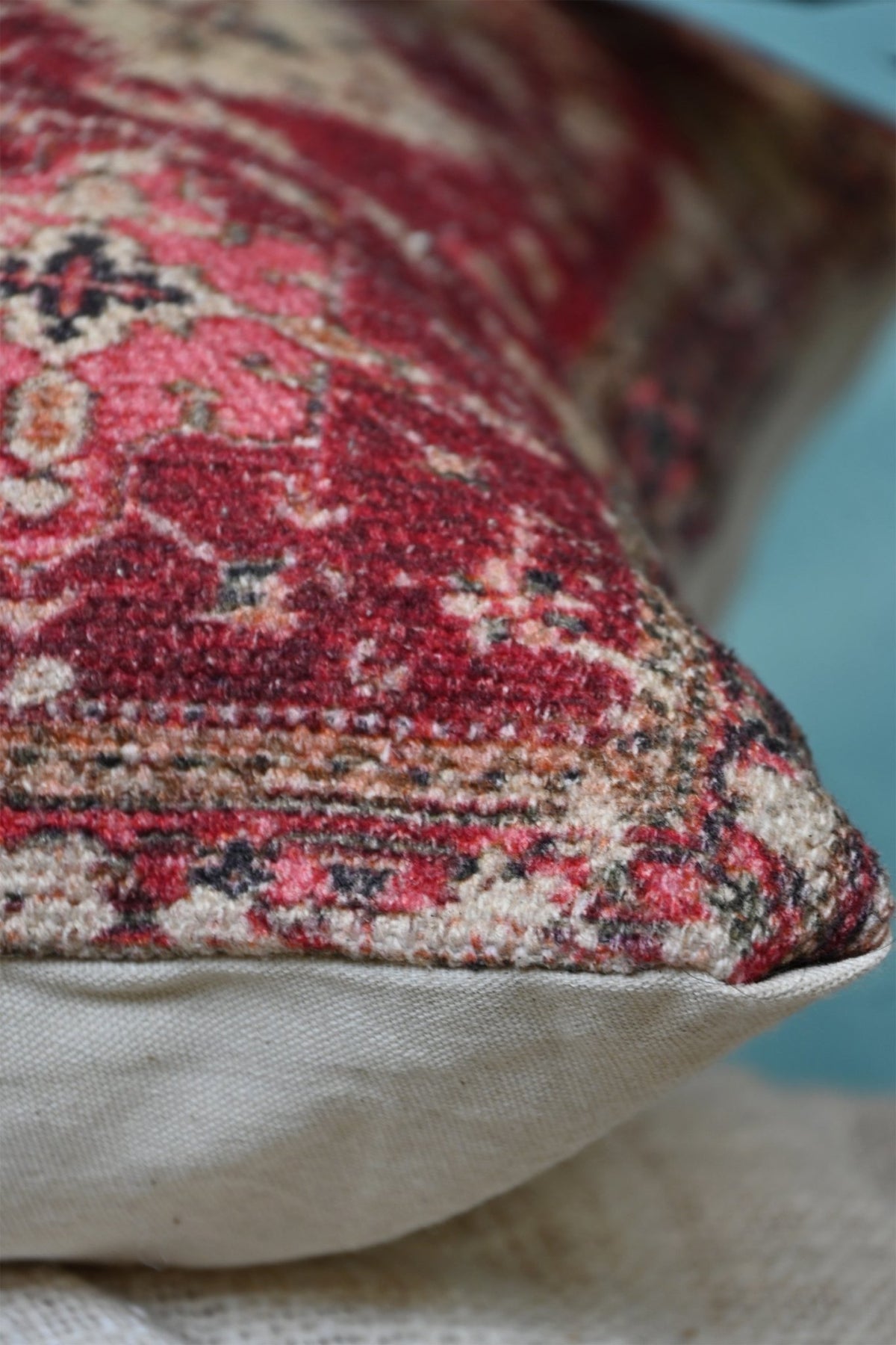 Detail of printed pattern on square cushion cover — Art Avenue