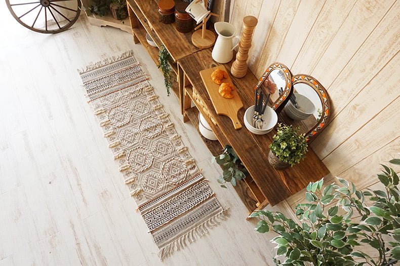 Castle handmade block-printed cotton runner — Art Avenue India