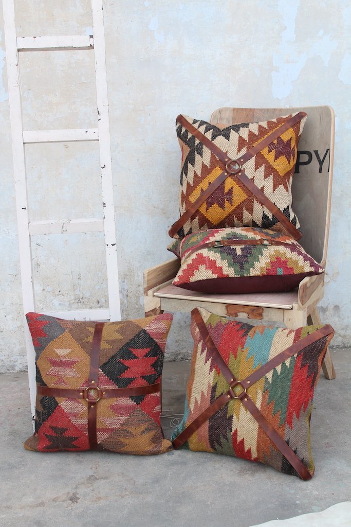 Dale kilim ikat cushion cover — available in lumbar and square sizes — Art Avenue