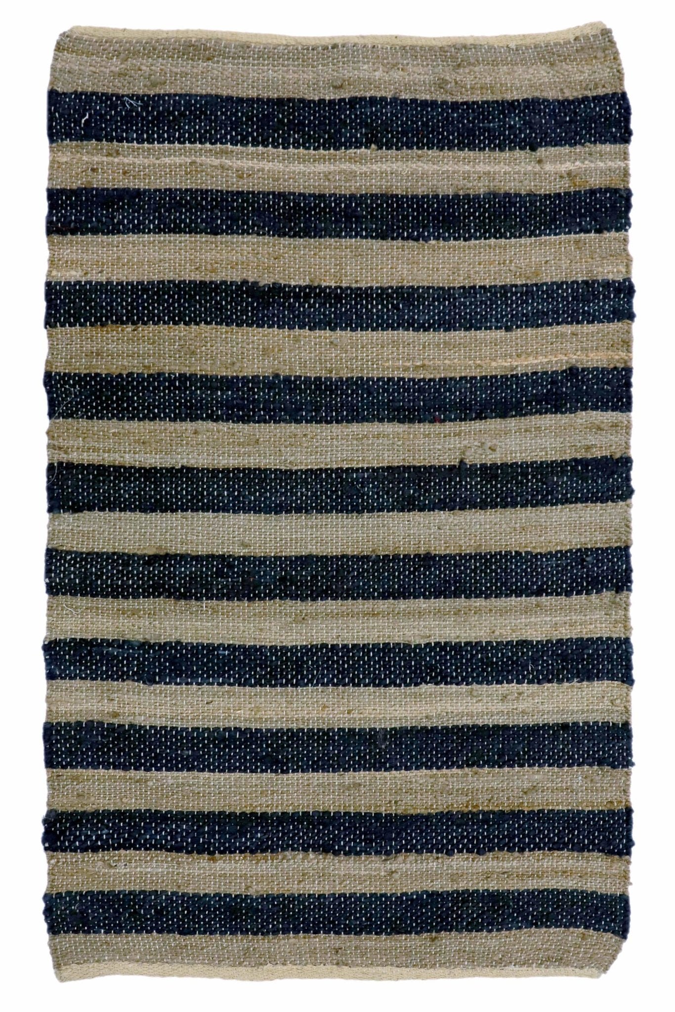 Darky handwoven hemp rug in brown — Art Avenue