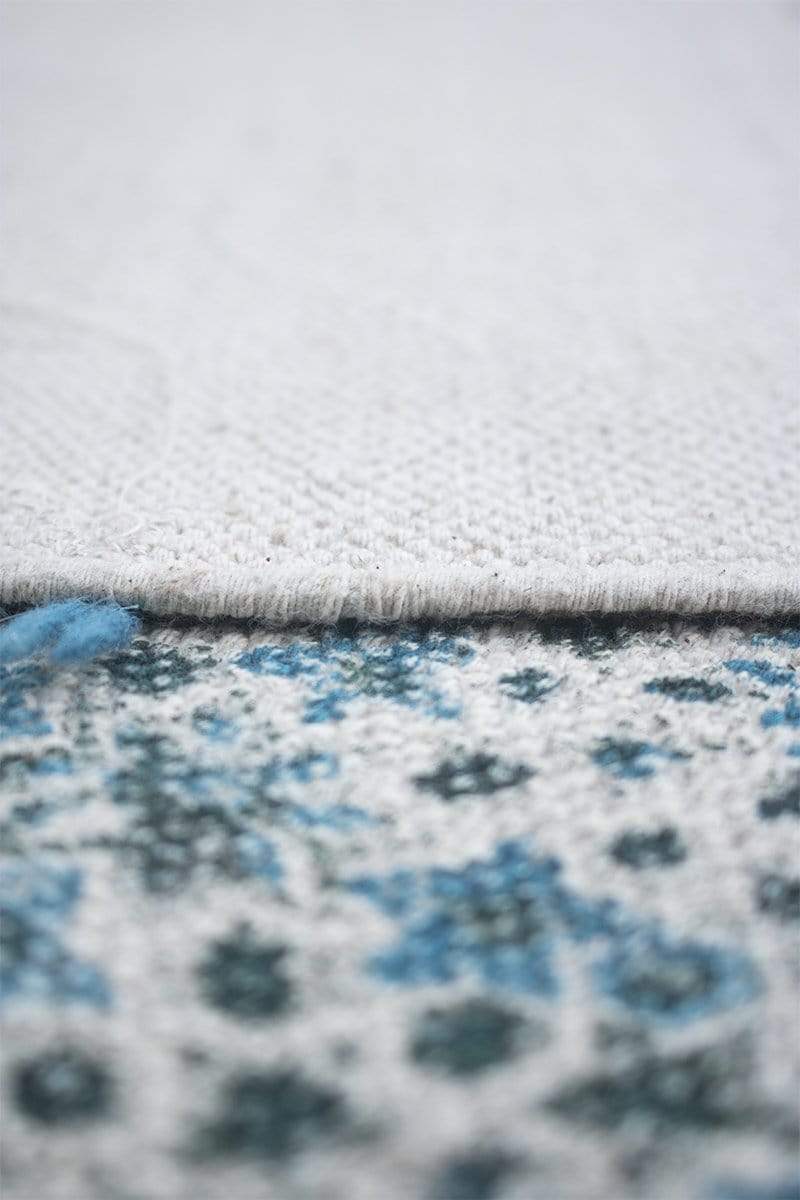 Divine Block-Printed Cotton Dhurrie Rug — Art Avenue
