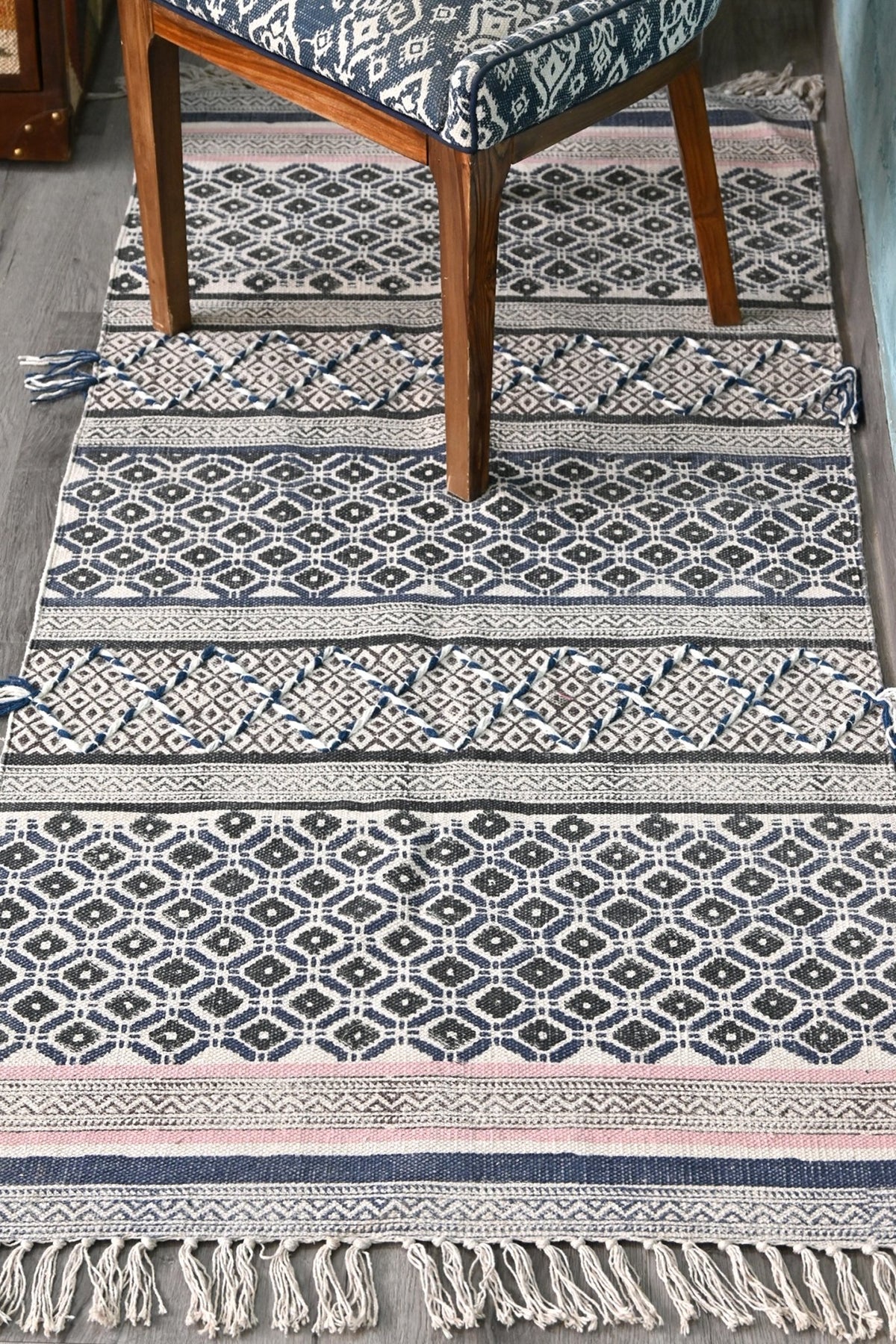 Downtown block-printed runner hallway — Art Avenue India