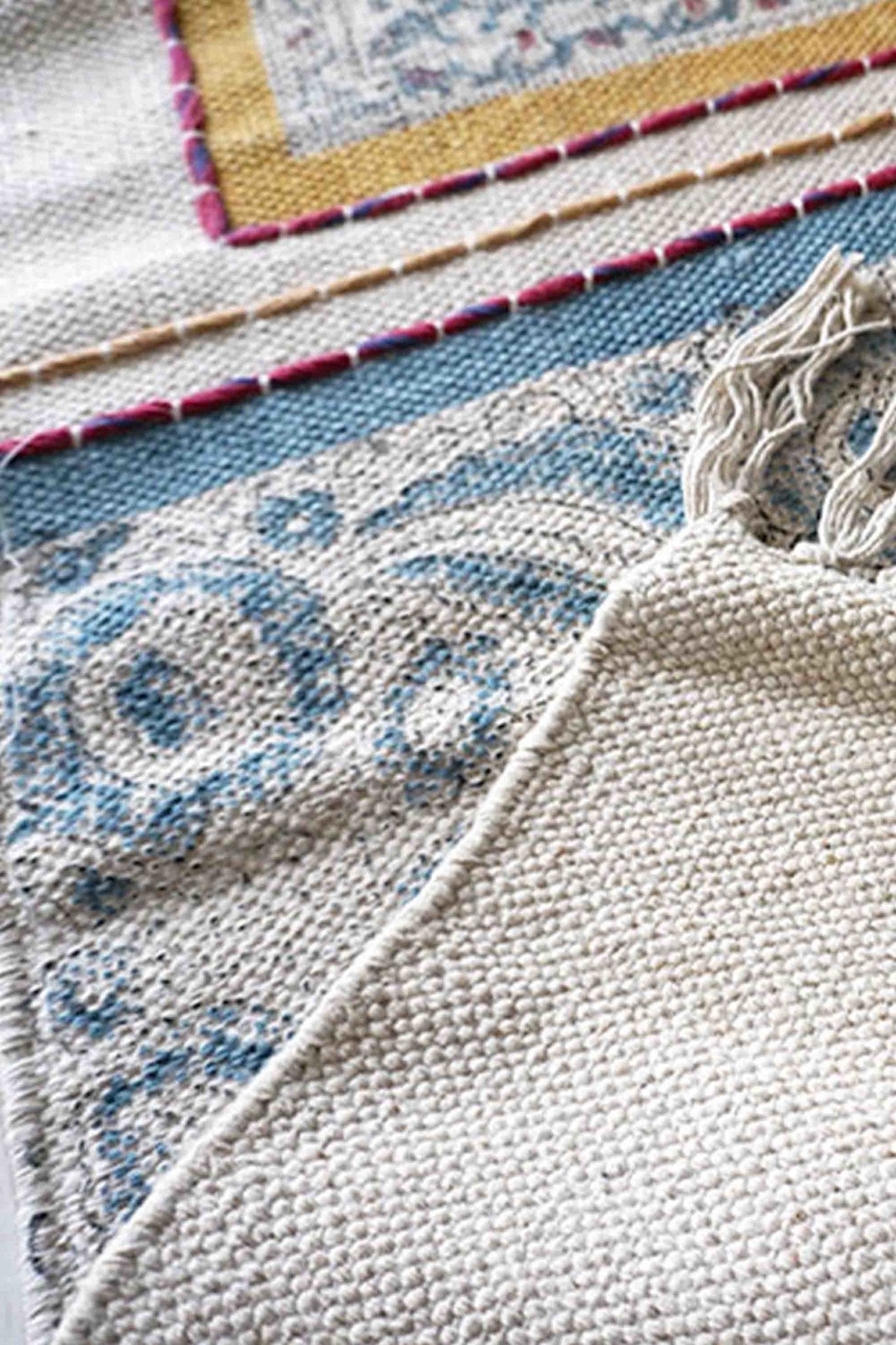 Freetown handmade cotton floor runner — Art Avenue Jaipur
