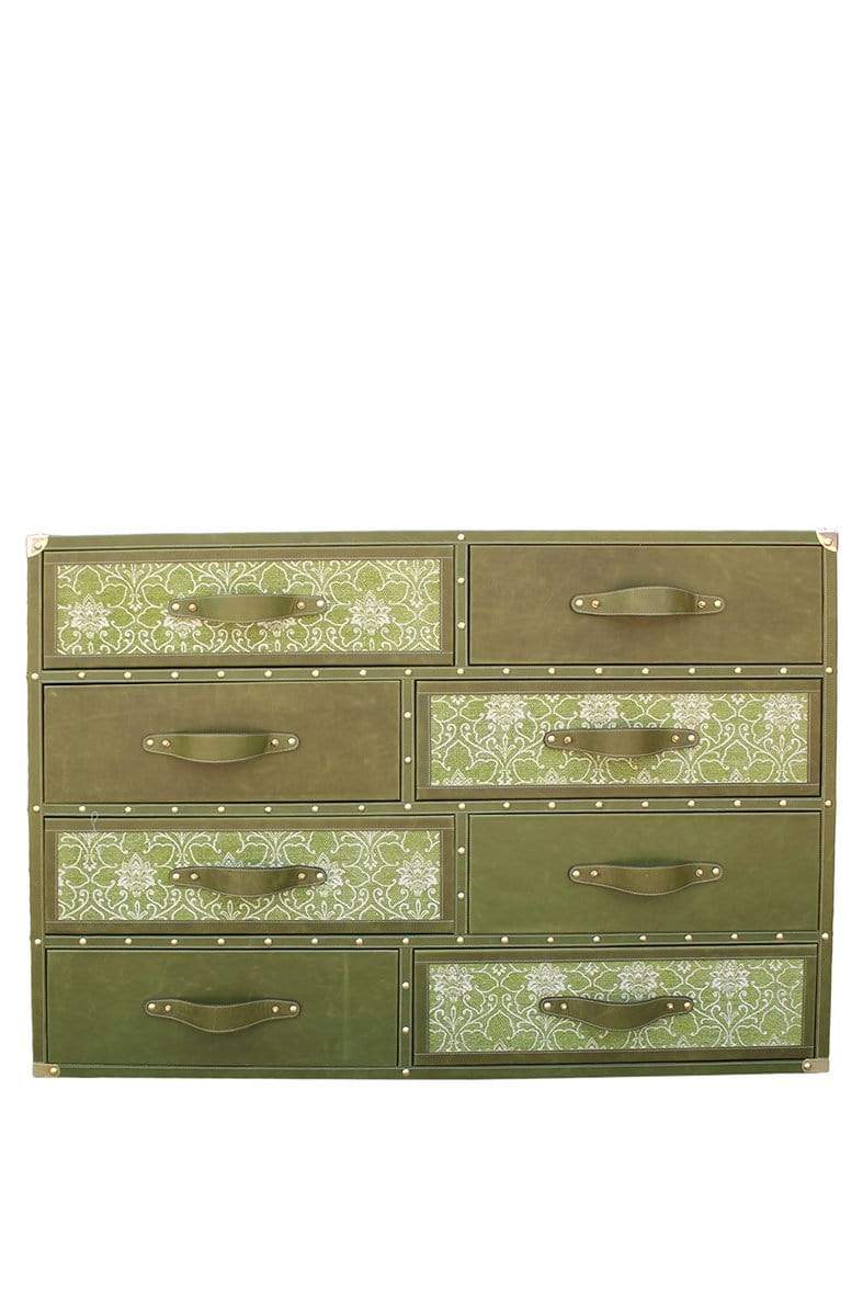 Detail of printed cotton panel on chest of drawers — Art Avenue