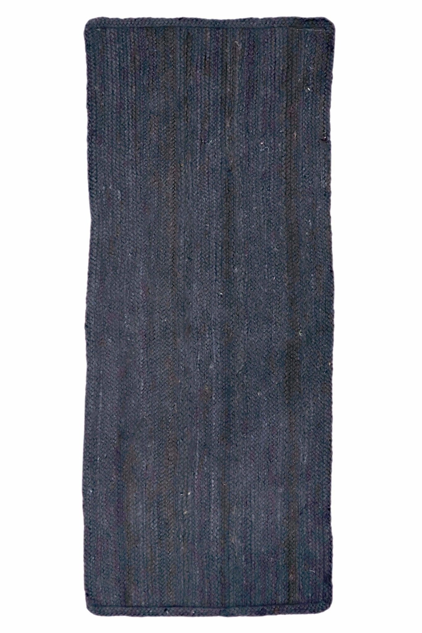 HAZE- BRAIDED FLOOR RUNNER - BLACK - ART AVENUE