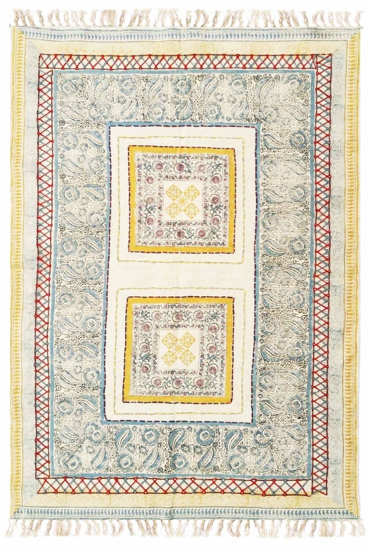 JOLLY - BLOCK PRINTED RUG - ART AVENUE
