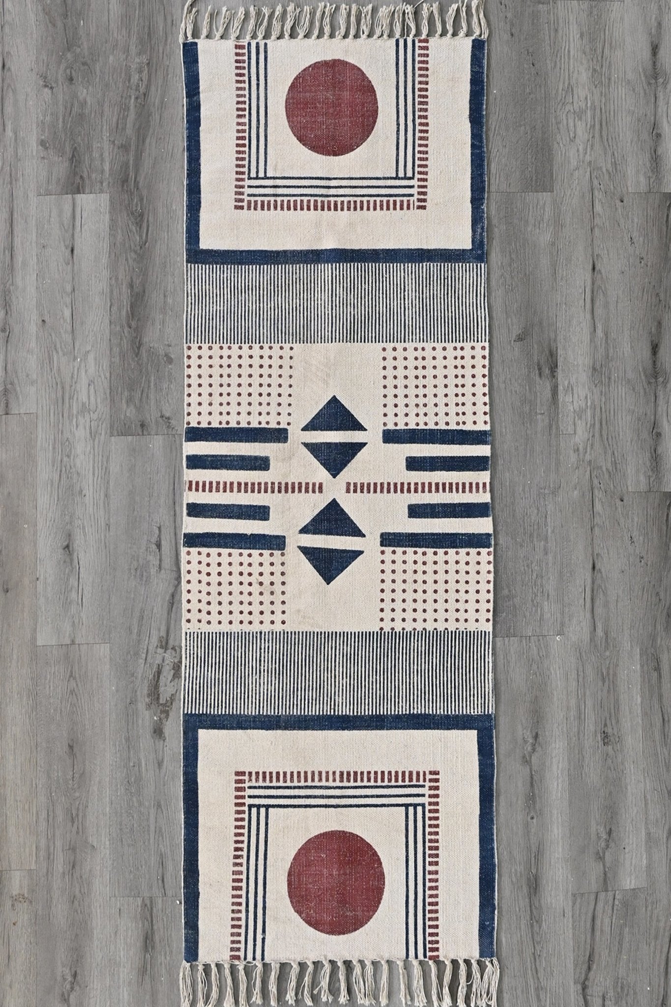 LYDIA - BLOCK PRINTED FLOOR RUNNER - ART AVENUE